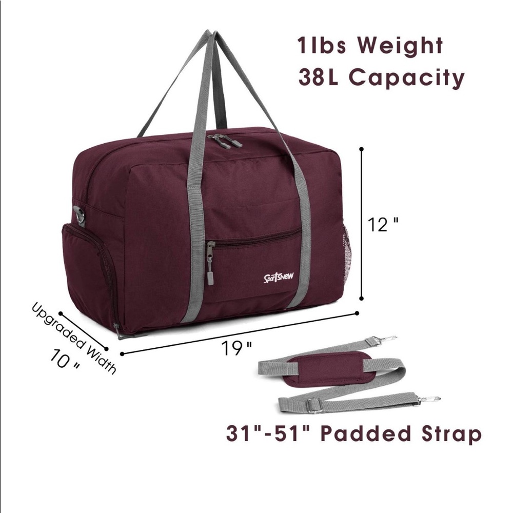 GYM/SPORTS Bag foldable Wet pocket Shoes carrier - Picture 6 of 8